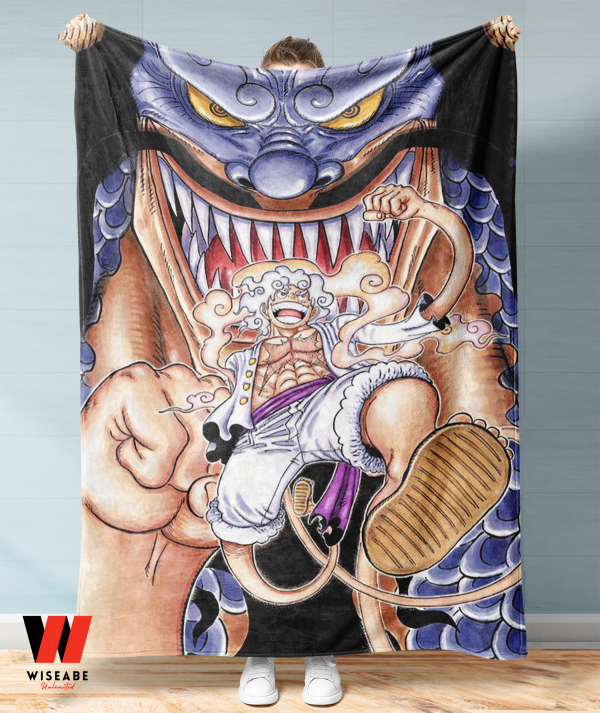One Piece Monkey D Luffy Gear 5 Sun God Nika And Kaido Blanket, One Piece Merchandise