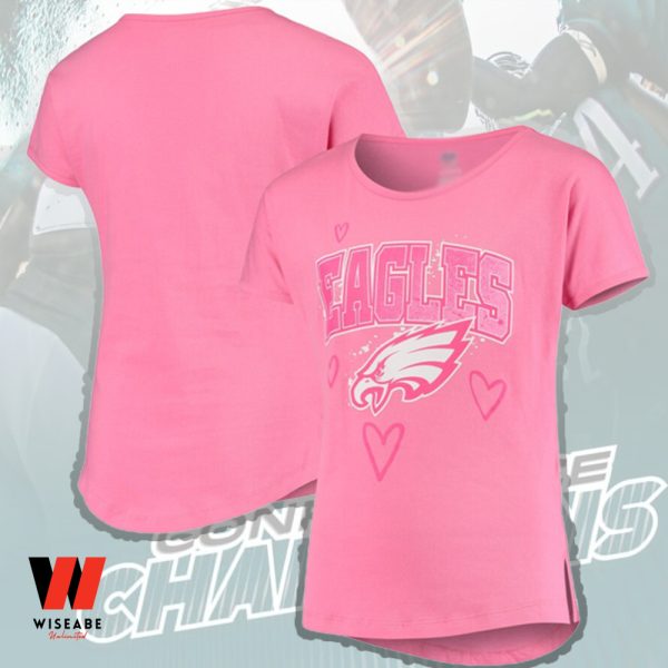 Hot Philadelphia Eagles Womens Pink T Shirt