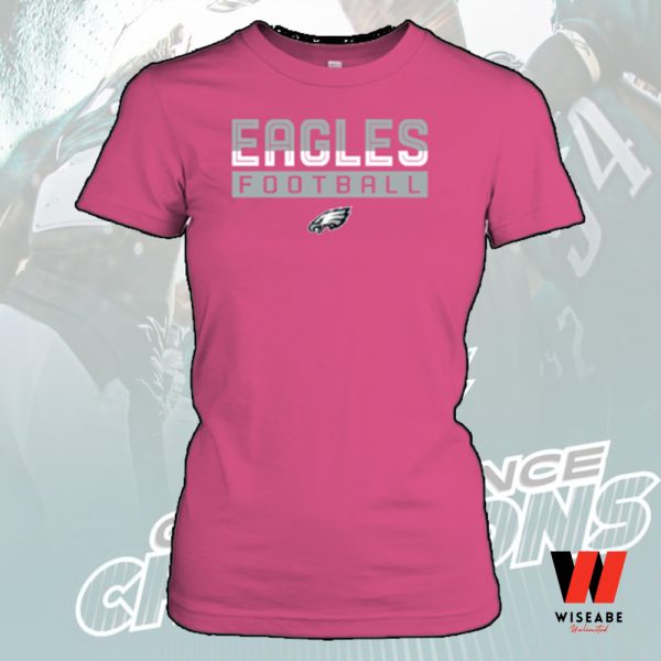 Hot Pink Philadelphia Eagles Football Womens Shirt