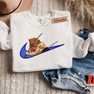 Cheap Inoshuke Demon Slayer Nike Embroidered Sweatshirt