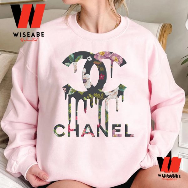 Cheap Floral Dripping Chanel Logo Sweatshirt, Mother’s Day Gift