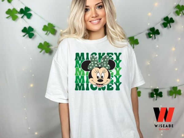 Retro Minne Mouse Disney St Patricks Day Shirt, Unique Disney St Patricks Day Gift