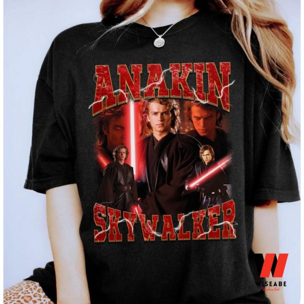 Vintage Red Lightsaber Anakin Skywalker Star War T Shirt, Cheap Star War Merchandise