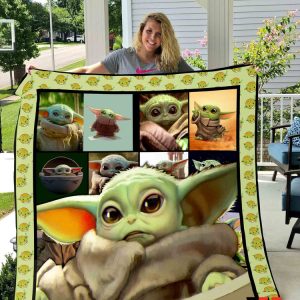 Unique Baby Yoda Star Wars Fleece Blanket