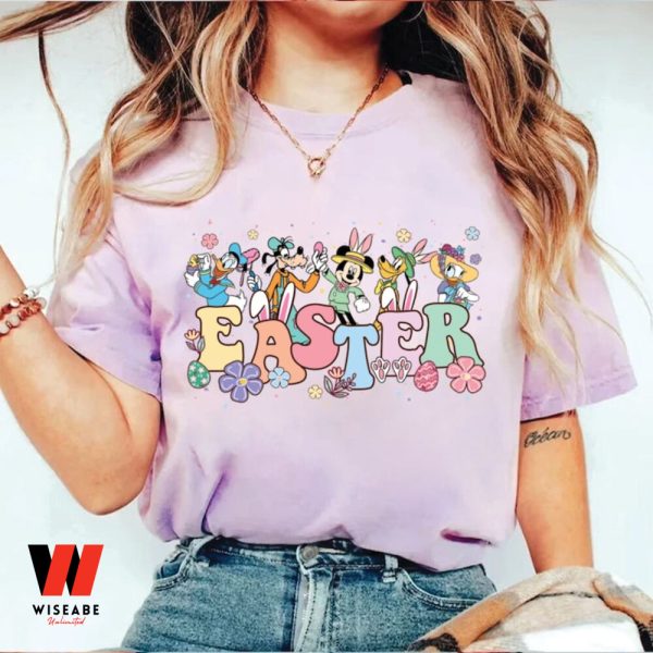 Vintage Disney Mickey And Friends Happy Easter Bunny Eggs Shirt, Last Minute Easter Gifts