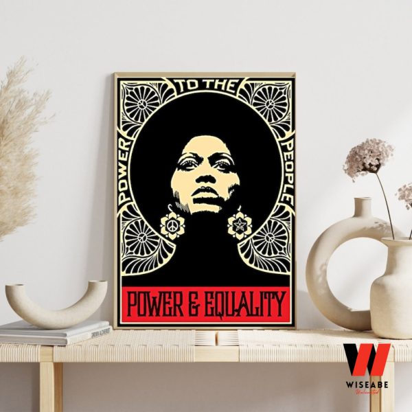 Power And Equality African American Women Wall Art Poster, Birthday Gifts For A Black woman