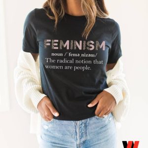 Feminism Definnition Leopard Pattern T Shirt, Women's Right Gift For Her