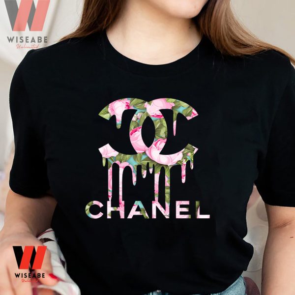 Cheap Chanel Floral Dripping Logo T Shirt , Gift For Your Girlfriend