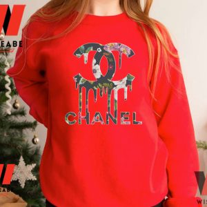 Cheap Floral Dripping Chanel Logo Sweatshirt, MOther's Day Gift