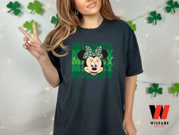 Retro Minne Mouse Disney St Patricks Day Shirt, Unique Disney St Patricks Day Gift