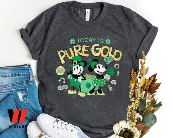 Today Is Pure Gold Mickey Mouse And Minnie Disney Disney St Patricks Day Shirt, Unique Disney St Patricks Day Gift