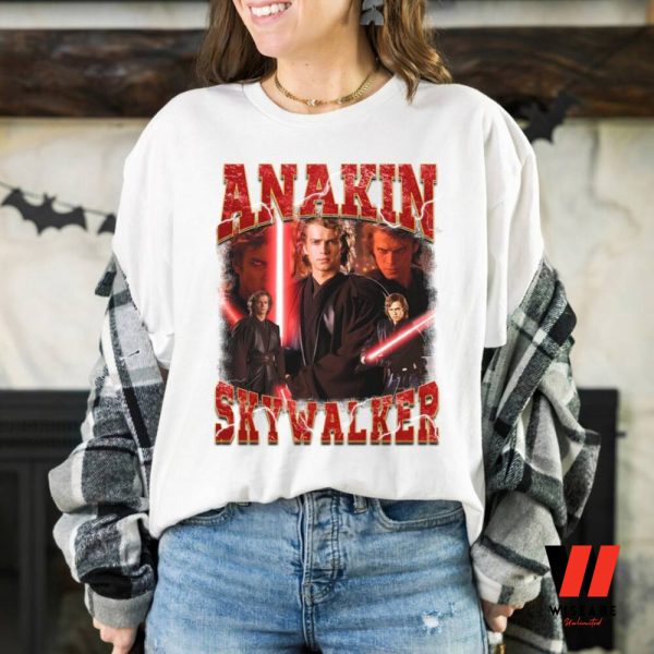 Vintage Red Lightsaber Anakin Skywalker Star War T Shirt, Cheap Star War Merchandise
