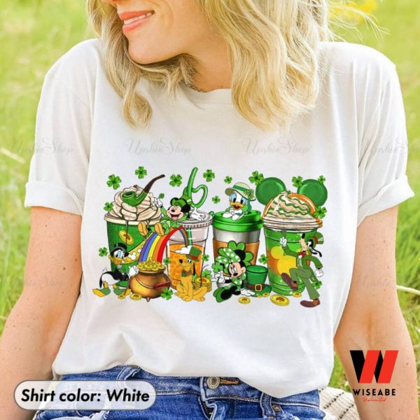 Lucky Latte Disney Mickey Mouse And Friend Happy St Patricks Day T Shirt, St Patricks Day Birthday Gifts