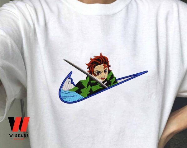 Demon Slayer Tanjiro Kamado Nike Embroidered Shirt, Demon Slayer Merchandise