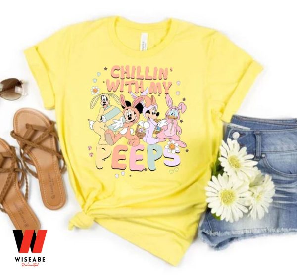Mickey And Friends Chillin With The Peeps Disney Easter Shirt, Easter Gifts For Adults