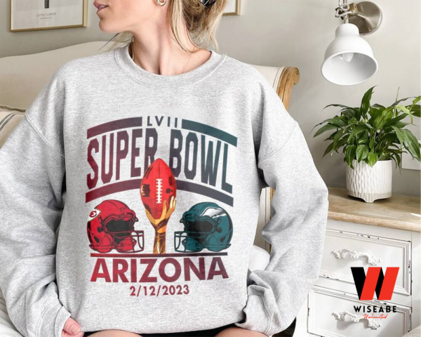 Retro Super Bowl LVII Between Philadelphia Eagles And Kansas City Chiefs 2023 Crewneck Sweatshirt