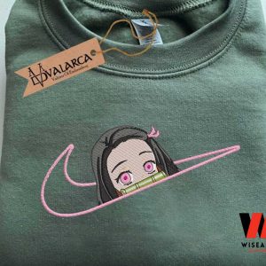 Embroidered Nike Cute Nezuko Demon Slayer Anime Shirt, Demon Slayer Merchandise