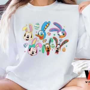 Cheap Bunny Eggs Mickey And Friend Disney Easter Sweatshirt, Easter Gifts For Teens