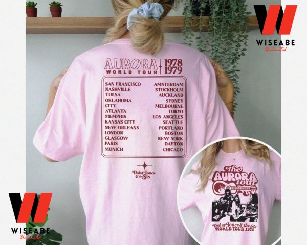 Retro Aurora World Tour 1978 Tracklist Daisy Jones And The Six T Shirt