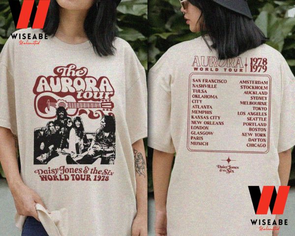 Retro Aurora World Tour 1978 Tracklist Daisy Jones And The Six T Shirt
