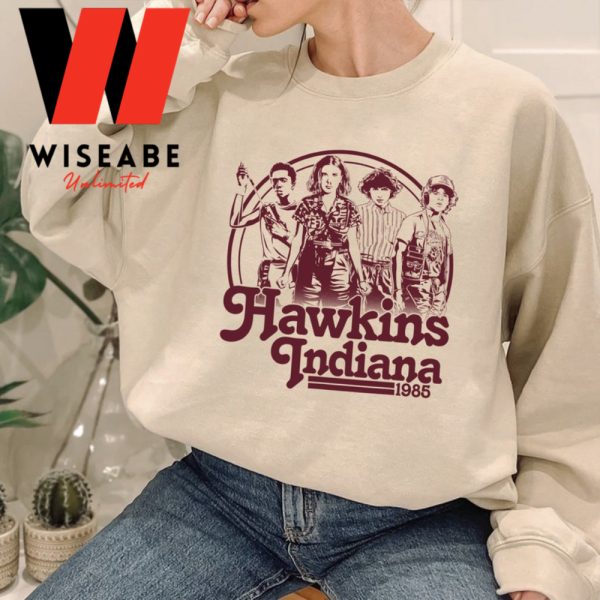 Cheap Hawkins Indiana Stranger Things Sweatshirt, Stranger Things Gifts For Her