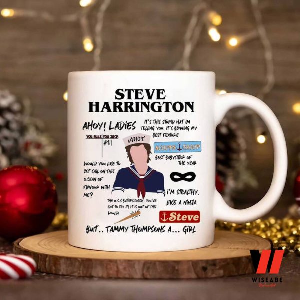 Cheap Steve Harrington Scoops Troop Best Of Stranger Things Coffee Mug, Stranger Things Christmas Gifts