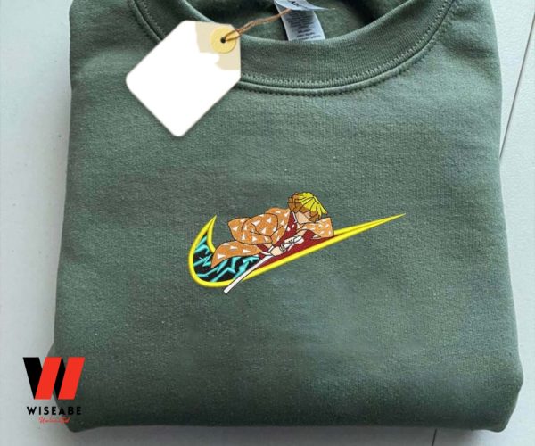 Zenitsu Nike Demon Slayer Anime Embroidery Shirt, Nezuko Merch