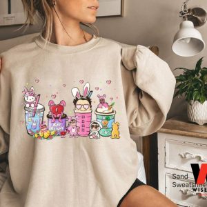 Vintage Un Verano Sin Ti Heart Kitty Latte Coffee Bad Bunny Easter Shirt, Easter Gifts For Young Adult