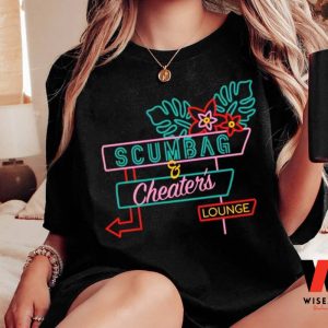 Hot Neon Light Scumbag And Cheaters Lounge Shirt