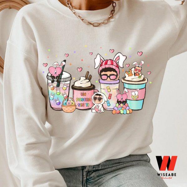 Un Verano Sin Ti Bunny Eggs Latte Coffee Bad Bunny Easter Shirt, Easter Presents For Adults