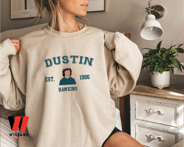 Vintage Stranger Things Dustin Sweatshirt, Cheap Stranger Things Merch