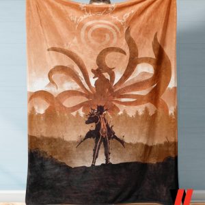 Unique Kurama Nine Tails Naruto Blanket, Cool Naruto Gifts
