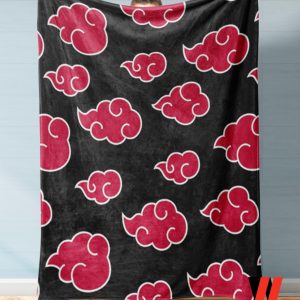 Cheap Red Cloud Akatsuki Naruto Blanket, Gifts For Naruto Fans
