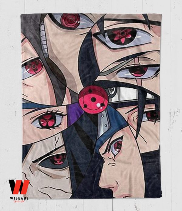 Uchiha The Sharingan Eyes Naruto Anime Blanket, Gifts For Naruto Fans