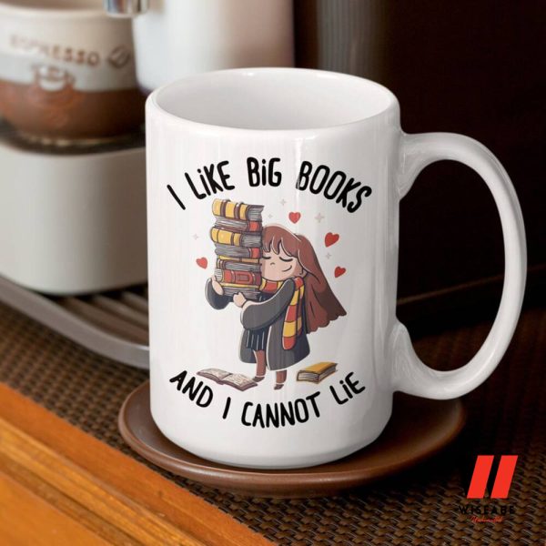 Cute I Like Big Books and I Cannot Lie Gryffindor Schoolgirl Harry Potter Coffee Mug, Gryffindor Gifts