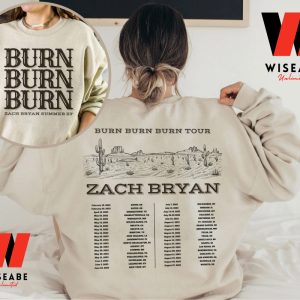 Vintage Zach Bryan Burn Burn Burn Tour 2023 Tracklist  Sweatshirt