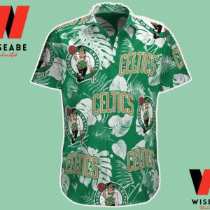 Cheap NBA Basketball Tropical Trees Boston Celtics Hawaiian Shirt, Tropical Shirts For Men