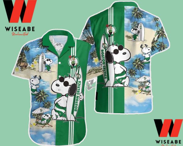Cheap Snoopy NBA Basketball Boston Celtics Hawaiian Shirt, Great Presents For Dad