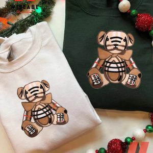 Cheap Burberry Bear Embroidered Shirt, Burberry Inspired Shirt
