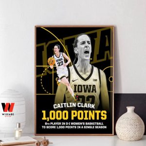 Basketball Big 10 Iowa Hawkeyes Caitlin Clark Poster Wall Art