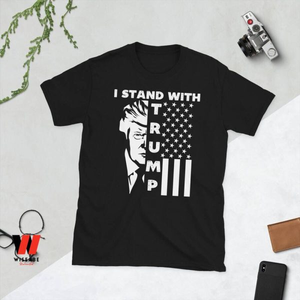 Vintage American Flag I Stand With Trump Shirt