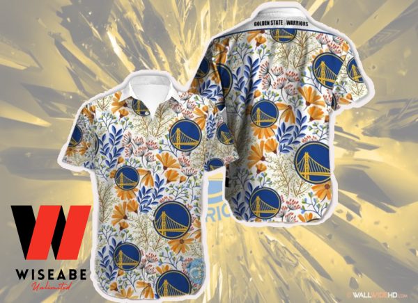 Cheap NBA Florish Golden State Warriors Hawaiian Shirt