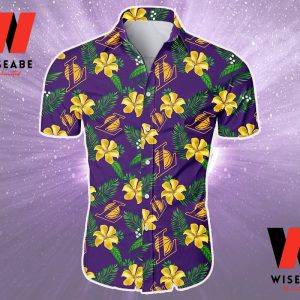 Cheap Tropical Floral NBA Basketball Los Angeles Lakers Hawaiian Shirt