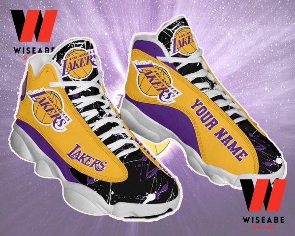 Cheap NBA Basketball Los Angeles Lakers Shoes Jordan 13, Los Angeles Lakers Gift For Him