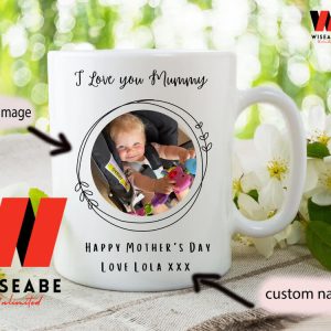 Custom Image Happy Mothers Day Mom Coffee Mug, Personalized Mom Mug