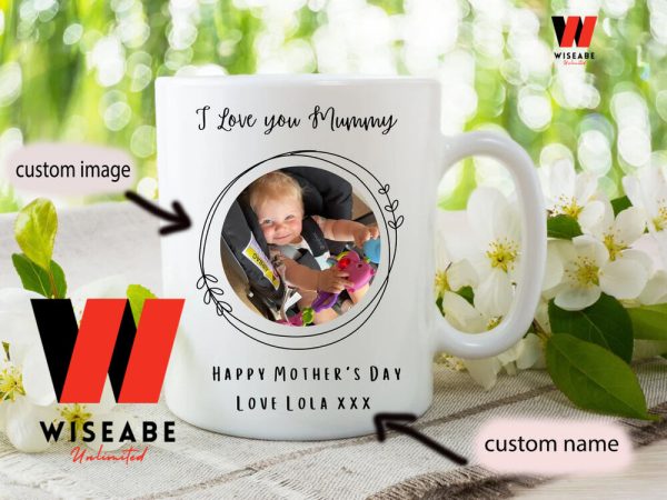Custom Image Happy Mothers Day Mom Coffee Mug, Personalized Mom Mug