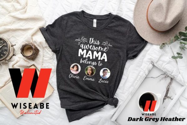 Customized Image And Name This Awesome Mama Shirt, Personalized Mothers Day Shirt