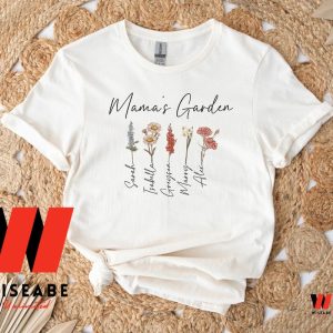 Custom Birth Flowers Mom T Shirt, Personalized Mothers Day Shirt