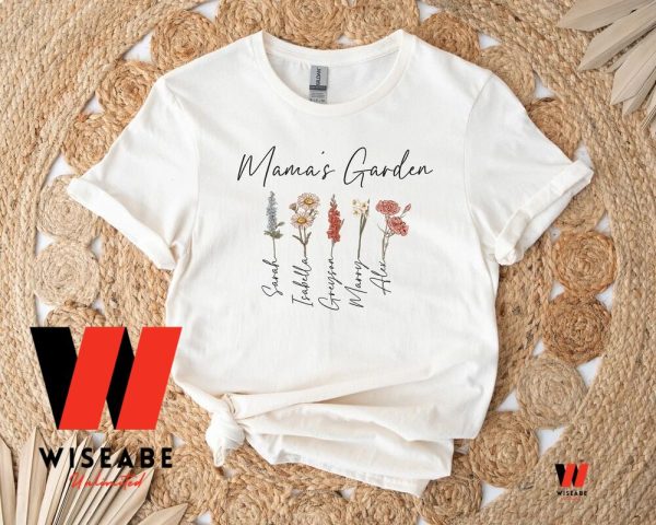 Custom Birth Flowers Mom T Shirt, Personalized Mothers Day Shirt, Custom Gifts For Mom