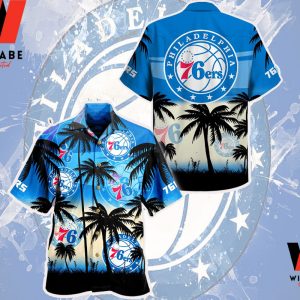 Hot NBA Basketball Coconut Trees Philadelphia 76ers Hawaiian Shirt
